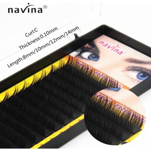 NAVINA False Eyelash Extensions Soft Long Eyelashes Extension Mink Lashes Natural Fake Eye Lash maquiagem Korean Imported
