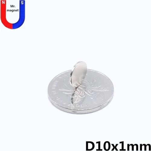 100pcs 10x1 mm N35 Mini Super Strong Powerful Neodymium Magnet Round Rare Earth Permanent Magnets 10*1mm