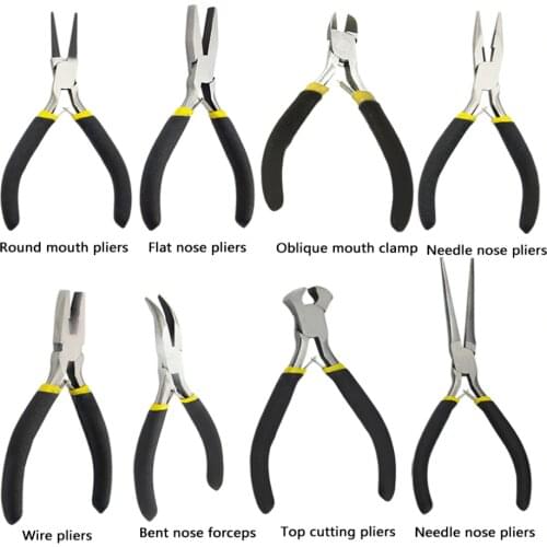 Light Weight new Jewellery Making Beading Mini Pliers Tools Kit Set Round Flat Long Nose Drop Shipping