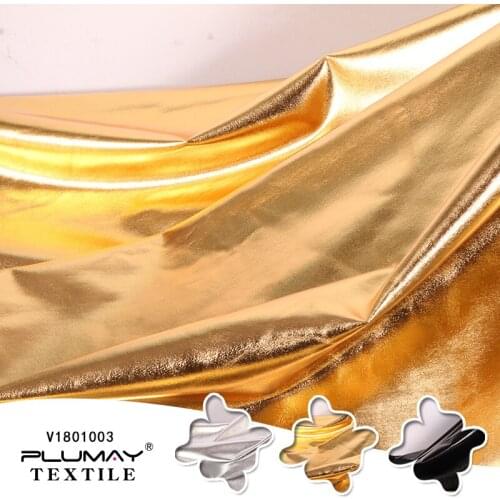 New arrival polyester hot stamping gold foil print full bronze fabric for sportswear by half(1/2) yard
