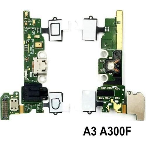 New Microphone Module+USB Charging Port Board Flex Cable Connector Parts For Samsung A3 A300F / A3000 A300H / A3 2016 A310F
