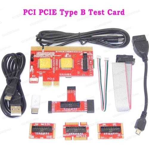 PCI PCI-E miniPCI-E LPC Mainboard Tester KQCPET6 V8 Type A / B 2 in1 Laptop / Desktop PC Diagnostic Test Debug Post Card