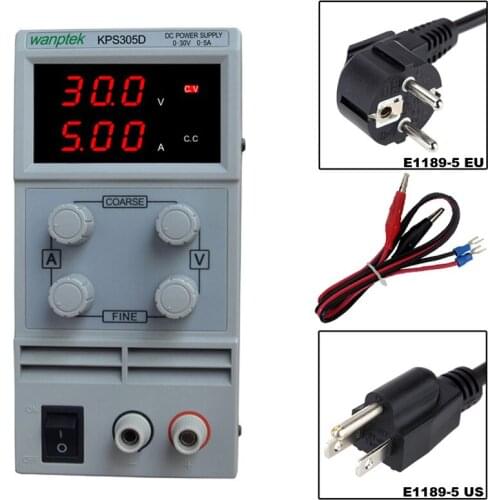 30V 5A DC Regulated Power High Precision Adjustable Supply Switch Power Supply Maintenance Protection Function KPS305D