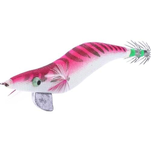 HENGJIS 1PC 13.5cm/19.8g Octopus Squid Luminous Wooden Hard Plastic Fishing Lures Shrimp Jig Wobbler Fishing Bait