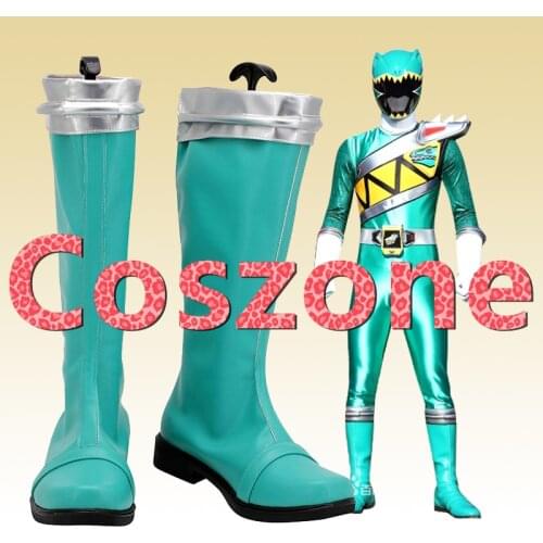 Zyuden Sentai Kyoryuger Green Cosplay Shoes Boots Halloween Carnival Cosplay Costume Accessories