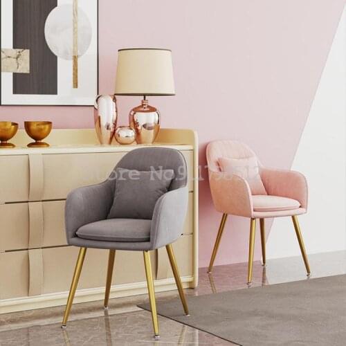 Nordic chair backrest desk home ins light luxury dressing manicure stool makeup simple modern net red dining chair