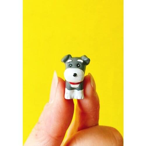 Sale~10Pcs Schnauzer/dog/puppy/fairy garden gnome/moss terrarium decor/crafts/bonsai/bottle garden/home table decor/r025 DIY