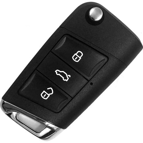 High Quality 3 Buttons Remote Key Shell Replacement Fob Case For V olkswagen V W Golf 7 with Logo