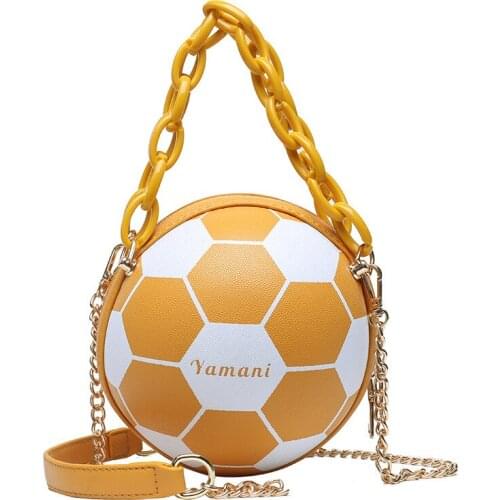 Shoulder Bag Basketball/Soccer Shaped Round Handbags Purse Creative for Women Girls Messenger Bag PU Leather Spherical Handbags