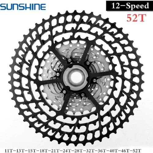 SUNSHINE 12 Speed Ultralight Flywheel 11-52T Mountain Bicycle Cassette 12S MTB Bike Freewheel 12V Bikes Parts for SHIMANO