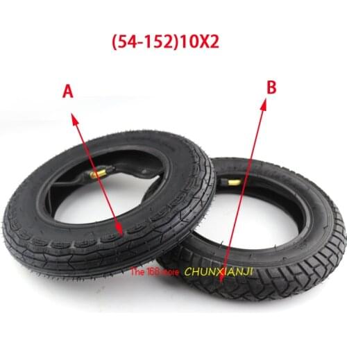 Super 10x2(54-152) Inch Rubber Tire Inner Tube 10*2(54-152) Tire for Electric Scooter Bike Refit Motorcycle Parts