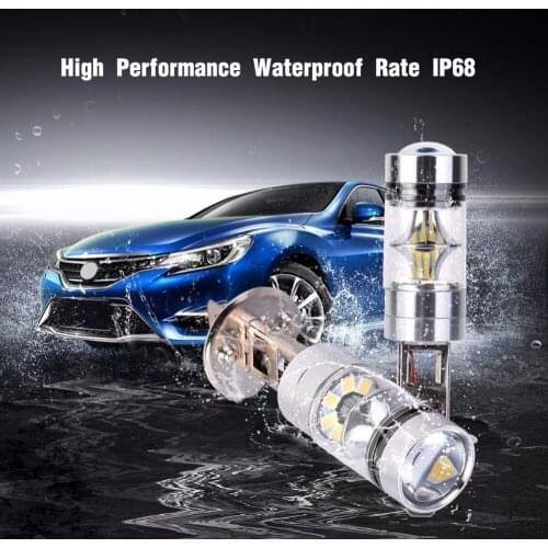 2X H1 Samsung 2323 20SMD Chip LED Canbus Driving Fog Light Car DRL Replace Bulb 1800LM DC 12V