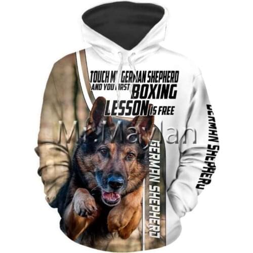 Unisex 3D Graphic Hoodies Sweatshirts Animals Dog Art German Shepherd Hoodie Men/Women Casual Streetwear Sweatshirt Pullover D67