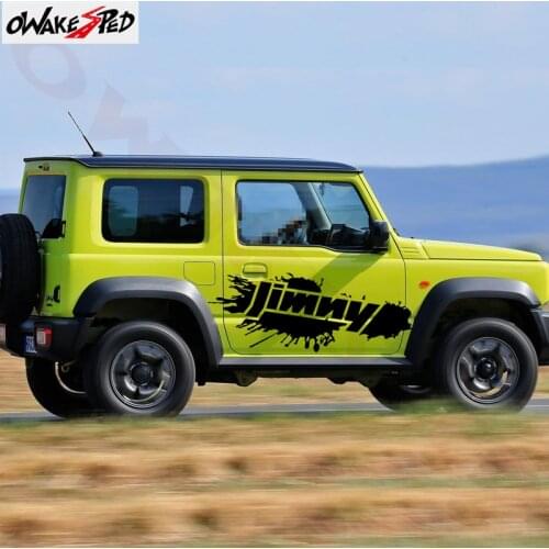 2PCS For-Suzuki Jimny Splash Graphics DIY Vinyl Decal Car Door Side Sport Styling Decor Stickers Auto Body Exterior Accessories