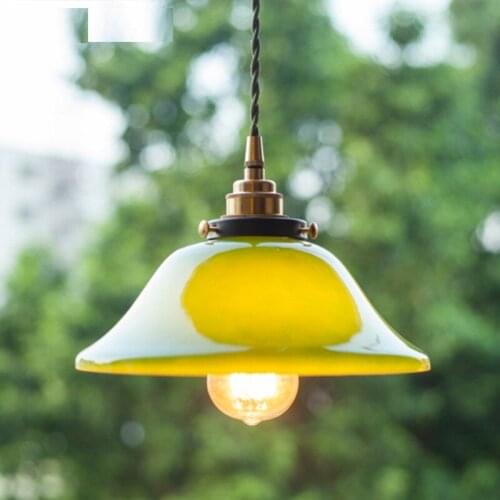Loft Style Edison Industrial Vintage LED Pendant Light Fixtures Simple Retro Copper Glass HangingLamp Indoor Lighting Lampara