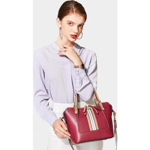 Womens bag nappa leather handbags European and American style leather wild hand ladle shoulder messenger bag sh110002
