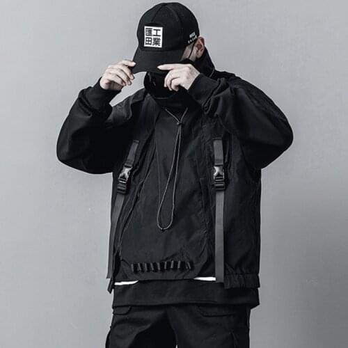 April MOMO 2021 Men Multi Pockets INS Hip Hop Vests Pullovers Hombre Male Casual Fashion Loose Style Spring Autumn Vest Outwear