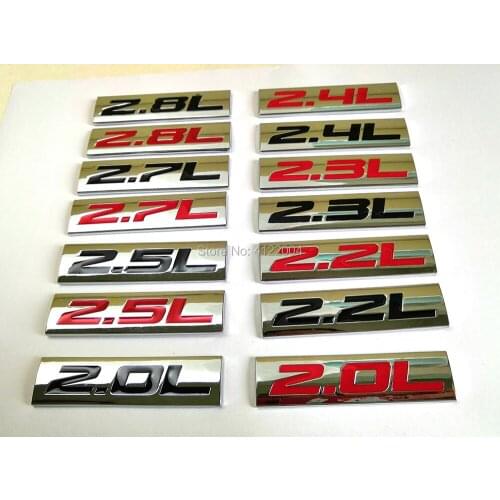2.0L 2.2L 2.3L 2.4L 2.5L 2.7L 2.8L Energy Emblem Trunk Sticker Decal For PEUGEOT CITROEN Renault LADA LIFAN OPEL SAAB SEAT