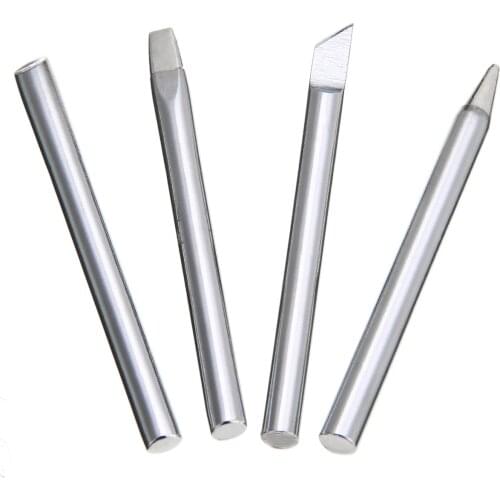 4pcs 60W Soldering Iron Tip Solder Iron Welding Tips Head Replaceable 5.5mm Shank For Soldering Station Tools