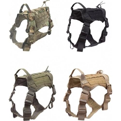 Military Dog Harness K9 Working Tactical Service Dog Modular Dog Training Combat Dog Harness Clothes Working Cannie Hunting