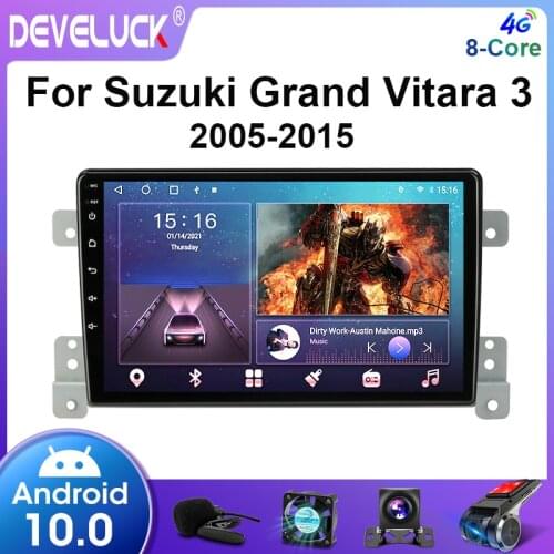 4G+64G Android 10.0 Car Radio Multimedia Video Player GPS Navigation For Suzuki Grand Vitara 3 2005-2015 2 Din RDS 4G net wifi