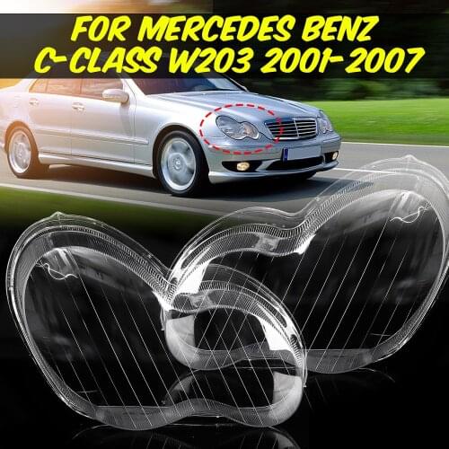 Car Headlight Clear Lens Lamp shade Cover For Mercedes Benz C-Class W203 2001-2007 Headlamp Shell Lenses Car Accessories
