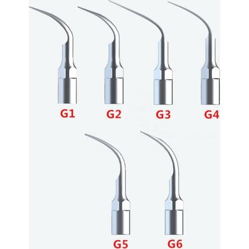 Free shipping 6 X EMS Woodpecker Type Dental Ultrasonic Scaler Tip Scaling G1 G2 G3 G4 G5 G6