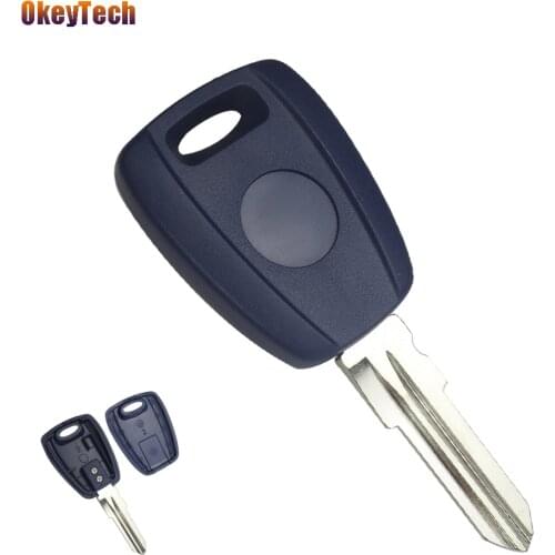 OkeyTech For Fiat Key Transponder Car Key Shell Case For Fiat Stilo Punto Seicento Fob NO Chip Uncut Blank GT15R Blade No LOGO