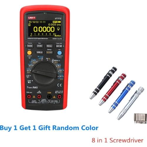 UNI T UT171C Industrial TRMS Digital Multimeter AC DC Tester Analog Bar LoZ VFC Frequency OLED Display USB/Bluetooth Connect ETL