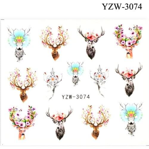 ZKO Flower Slider Nail Sticker Water Transfer Pink Plum Insect Decals Nail Art Tattoo Manicure