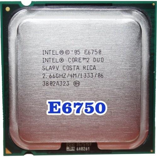 Original INTEL Core 2 Duo E6750 CPU Processor (2.66Ghz/ 4M /1333MHz) 65W Socket 775