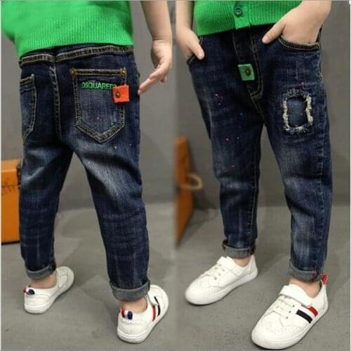 Spring Winter Kids Pants Girls Boy Jeans Thick Children Jeans for Boys Kids Baby Jeans Denim Pants Toddler Teenage Boys Clothing