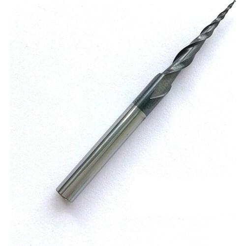 HRC55 R0.25*D4*20.5*50L*2F Tungsten solid carbide Coated Taper Ball Nose End Mills taper and cone endmills