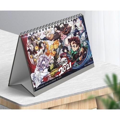 Demon Slayer 2020-2021 Agenda Desk Calendar Japan Youth Teens Adult Manga Cartoon Comic Anime Photo Table Calendar New Year Gift