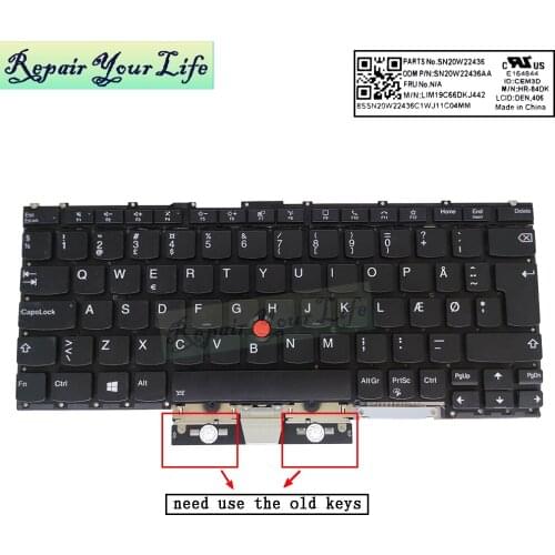 Laptop backlit keyboard for Lenovo thinkpad X1 titanium 9th DM IT LA NE UK GB pc QWERTY replacement keyboards light pointer New