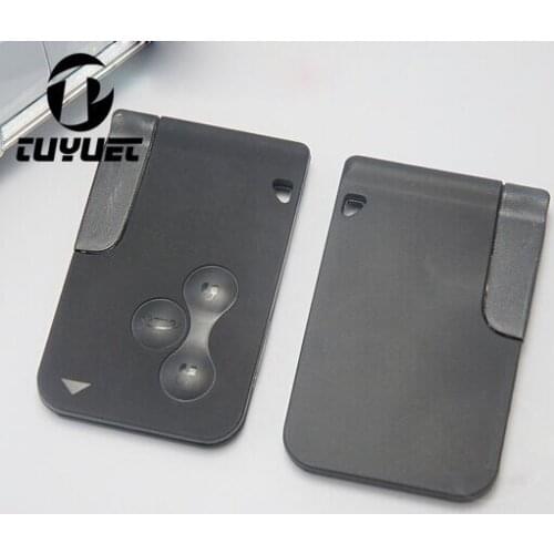 3 Buttons Smart Remote Card Key Shell for Renault Megane With Small Key Blade