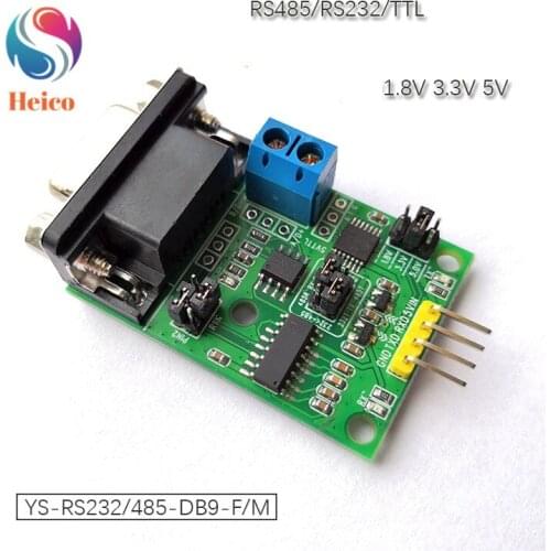 RS232 to TTL Serial Port Converter Module DB9 Connector 5V 3.3V RS485 Serial Level Intermodulation Module