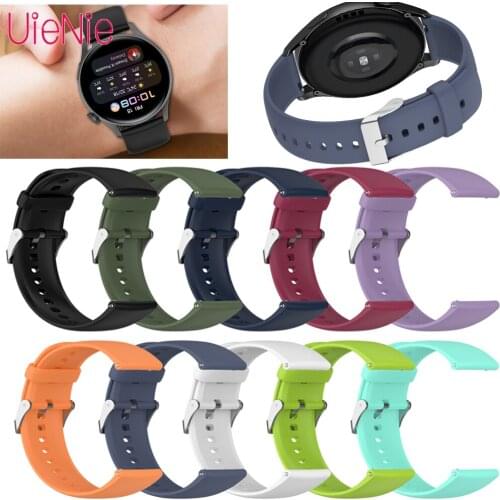 Official Silicone Strap With Stainless Steel Silver Buckle For Huawei watch3/3Pro Bracelet Classic Fashion Wristbelt Accessories