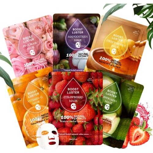 AILKE Whitening Moisturizing Hydration Facial Mask With Vitamin C Hyaluronic Acid Anti-wrinkle Face Skin Care Korean Cosmetics