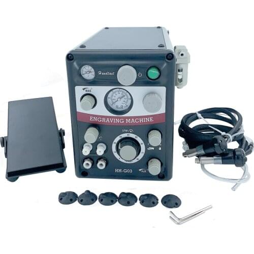 Max G8 Jewelry Pneumatic Impact Engraving Machine Engraving System with 2 Handpieces Jewelry Engraving Equipment HHG03
