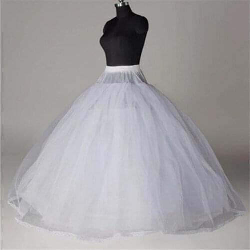 Bridal Petticoats 1 Hoops Skirt Ball Gown Crinoline For Wedding Dress Underskirt
