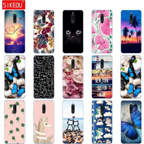 Silicon case for xiaomi redmi 8 cases full protection soft tpu back cover on redmi 8 bumper hongmi 8 phone shell bag coque cat