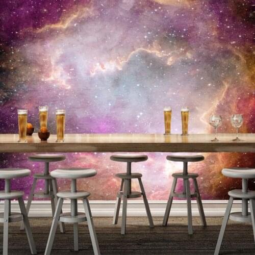 Modern photo murals, the Milky Way Galaxy natural landscape murals for childrens room living room ceiling background wallpaper