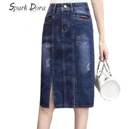 Джинсовые юбки-карандаши SparkDora China At AliExpress