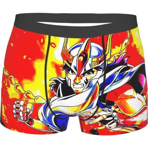 Knights Of The Zodiac Manga Series Ikki Fenix Underpants Homme Panties Male Underwear Ventilate Shorts Boxer Briefs
