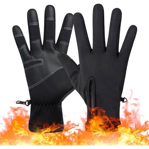 Windproof Warm Gloves For Winter Anti Slip Silicon Touch Screen Full Finger Cold-proof Bicycle Cycling Touchscreen Sport Gloves