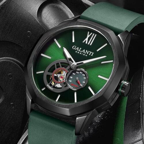 Japan Miyota 82S5 Movement Watch Men Automatic Mechenical Swimming Luxury Watch Sapphire Crystal 2021 GALANTI Brand Wristwatch