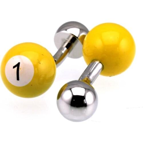 Mens Cuff Links Sport Billiards Tennis Basketball Football Cricket rugby Cufflinks S1216