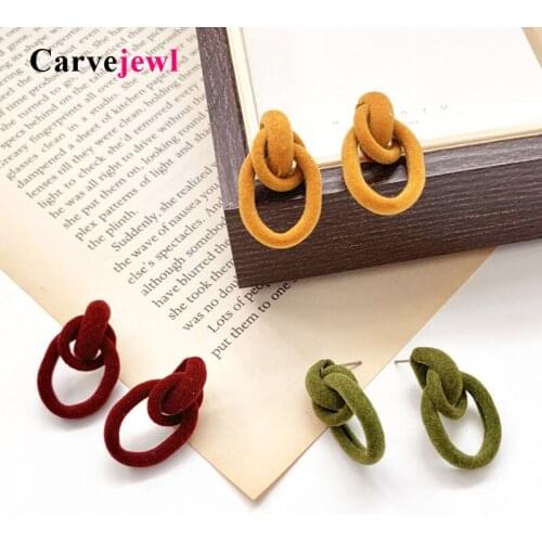 Carvejewl velvet sprayed colorful Creative Statement Geometric drop Earrings For Women Earings Fashion Jewelry Oorbellen Brinco