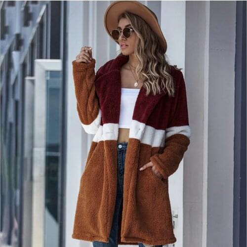 Women Long Coat Woolen Outwear Long Sleeves Jacket Ladies Autumn Winter Warm Plus Size New Fashion Female